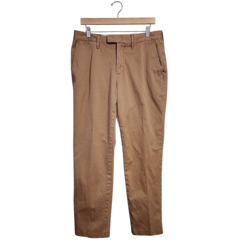 TODD SNYDER Tan Chino Pants Straight Leg Tailored Casual Mens 34